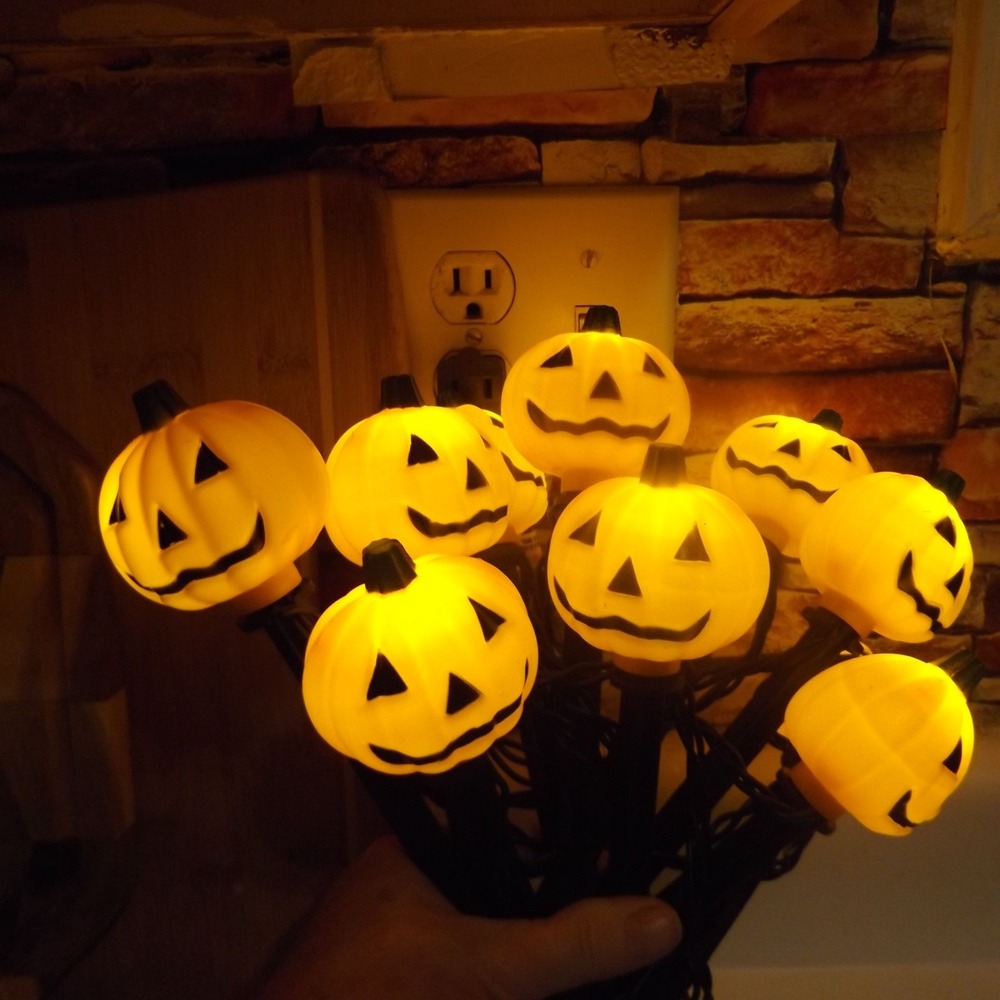 Holloween Pumpkin Walkway Lights, Set of 10